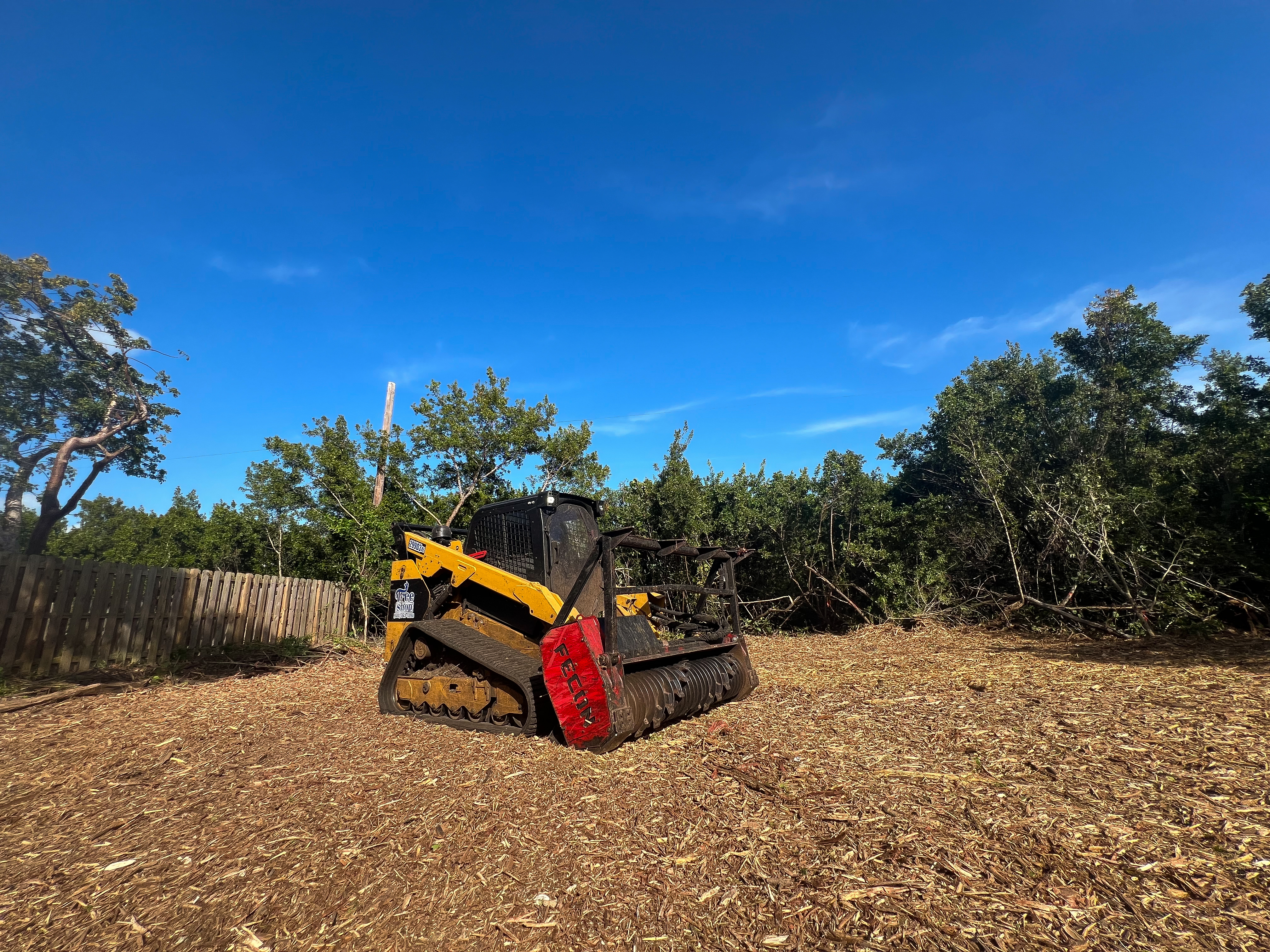 CAT 320 excavator land clearing Central Florida professional equipment